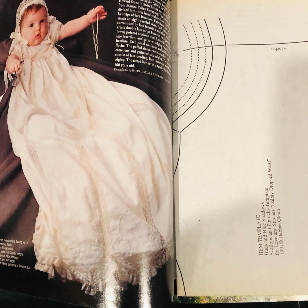 Vintage 1997 Sew Beautiful Heirloom Arts Book includes Christening Gown Pattern - Picture 9 of 10